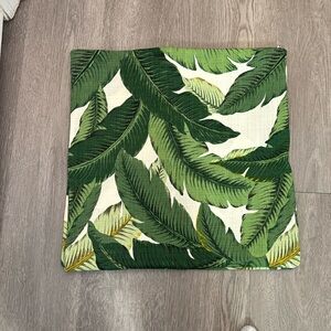 2 Canvas Tropical Green Banana Tree Hawaiian Vacation House Pillow Covers Square